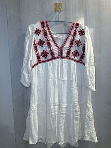 white floral dress