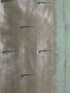 New Elegant Pastel Green Silk Blend Saree