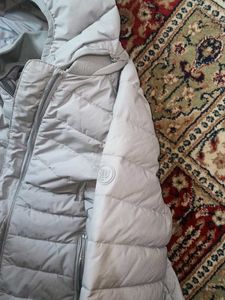 Lightweight Padded Grey Jacket with Hood