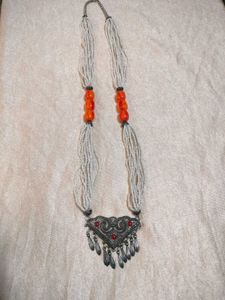 Bohemian Beaded Necklace with Pendant