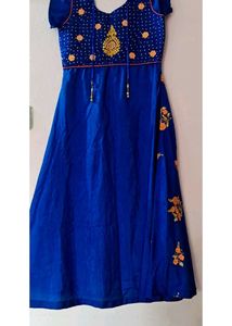 Royal Blue Embroidered dress