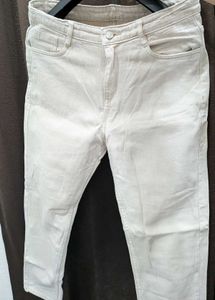 Cream Denim Jeans