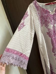 Elegant Pink Muslin Kurta Set with Dupatta