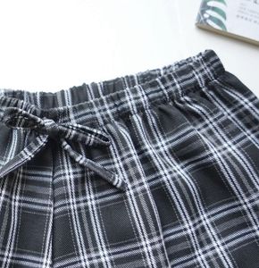 Checked Straight Leg Shorts