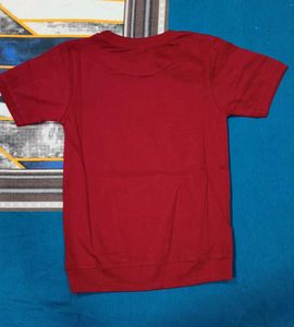 Maroon T-Shirt with Cartoon Print
