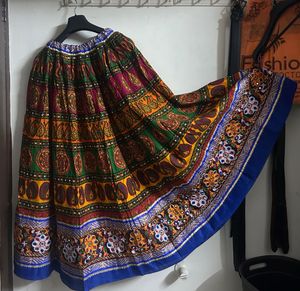 Boho Ethnic Print Maxi Skirt