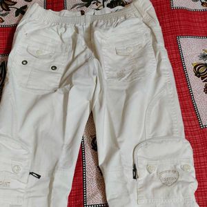 Stylish White Cargo Pants