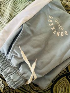 Light Blue Wide Leg Track Pants