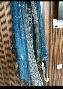 Elegant Teal Embellished Kurta Set