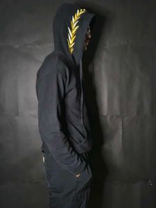 Black Hoodie with Embroidery