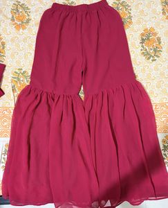 Elegant Pink Sequined Kurta Set