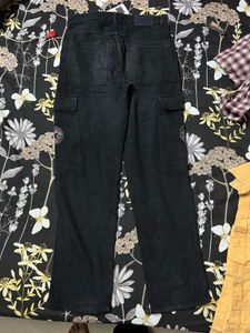 Black Cargo Jeans