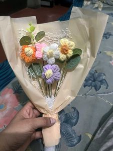Handmade Crocheted Flower Bouquet