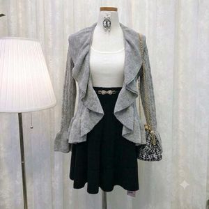 Elegant Ruffle Cardigan Top