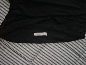 ZARA Chic One-Shoulder Asymmetrical Black Bodysuit