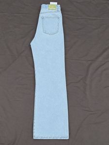 Light Wash Ripped Wide Leg Jeans