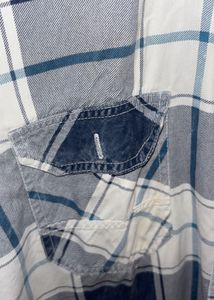 Men's Blue Plaid Long Sleeve Shirt