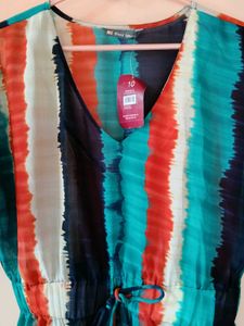 Boho Tie-Dye Print Mini Dress