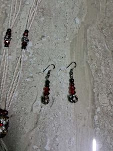 Elegant Beaded Necklace &amp; Earring Set