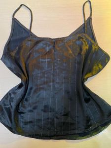 Elegant Black Striped Cami Top