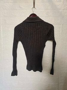 Chic Ribbed Knit Button-Up Top