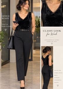 Black Velvet Bodysuit with Embellished Neckline