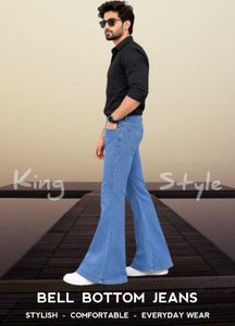 Brand New Sky Blue Bell Bottom Jeans for Boys and