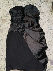 Elegant Black Strapless Gown