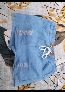 Distressed Denim Shorts
