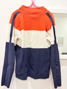 Color Block Quarter Zip Pullover