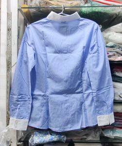 Classic Blue Striped Button-Up Shirt
