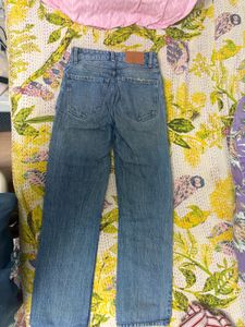 Classic Blue Denim Wide Leg Jeans