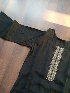 Elegant Black Kurta Set with Dupatta