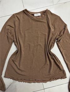 sheer Beige Long Sleeve Bell