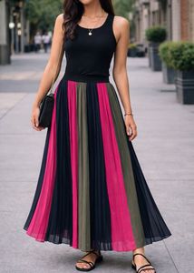 Boho Striped Maxi Skirt