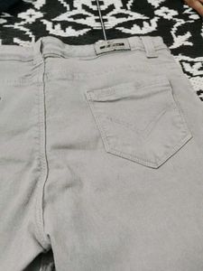 Light Grey Denim Shorts
