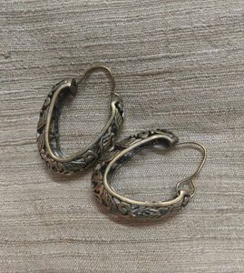 filigree brass chunky hoops