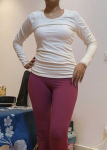 Mark & Spencer's Creme thermal top