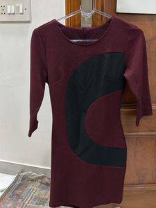 Chic Maroon Bodycon Dress