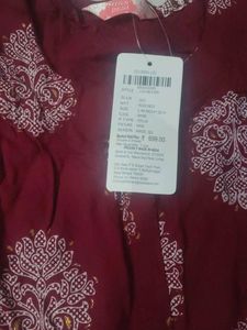 Maroon Printed Kurta Set