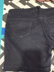 Black Denim Shorts