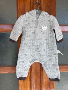 Cute Cloud Print Baby Romper