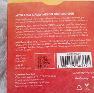 MyGlamm K.Play Flavoured Highlighter-Ripe Melon (B