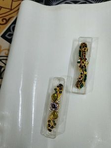 Ethnic Kundan Hair Clips Set