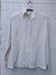 New with tag Korean Elegant Cream Lace Pyjama Set