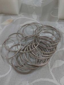 Set of 22 Ethnic Bangles Silver Colour