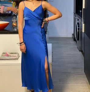 Zara Blue Satin Dress
