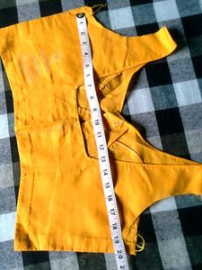Yellow  cotton Blouse unfinished