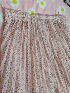 Pink Pleated Skirt