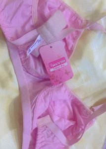 New Comfortable Light Pink Cotton Bra